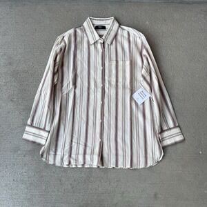 nwt able harris oversized button down long sleeve shirt size M